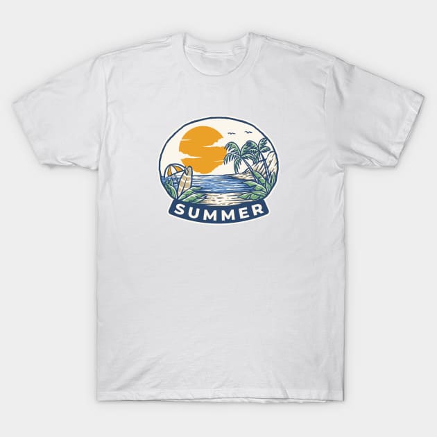 Summer - Hidden Paradise T-Shirt by Fledermaus Studio